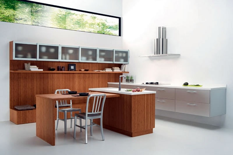 <span>Cozinha moderna em MDF Carvalho com Nude</span>
