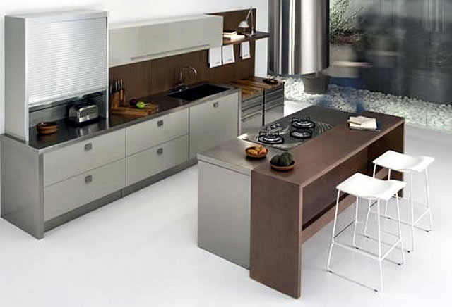 <span>Cozinha em Alumínio, Carvalho Ebano e Oliva metalizado</span>
